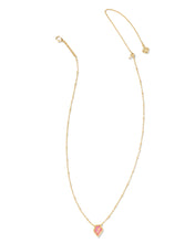 Load image into Gallery viewer, Kendra Scott: Framed Tess Satellite Necklace in Gold Rose Pink Opal
