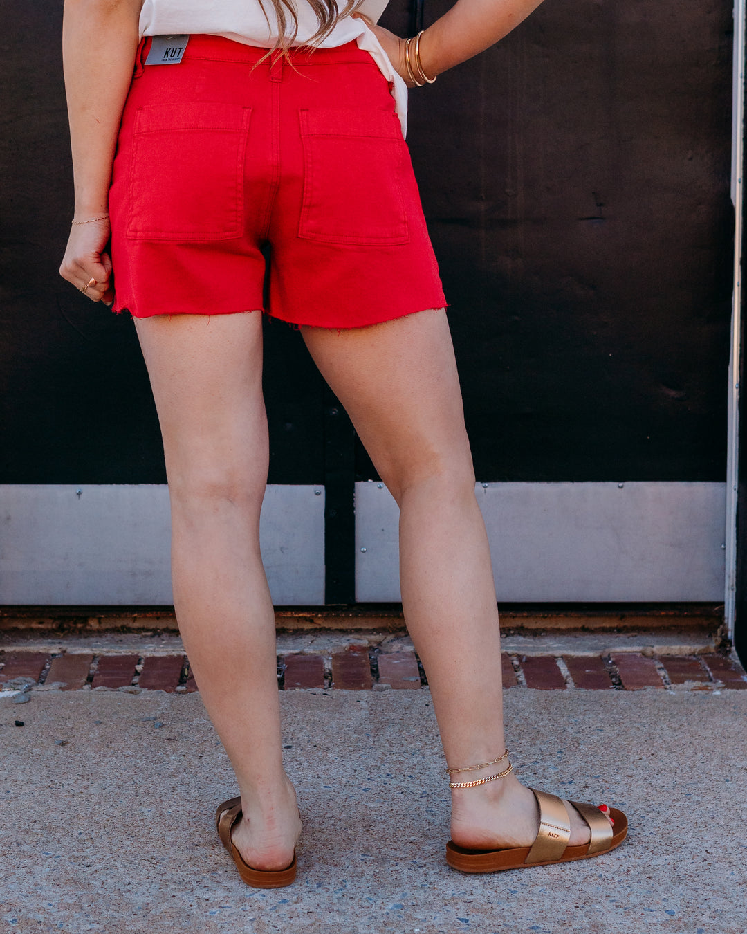 Kut: Jane High Rise Short in Tomato (KS2497MA1)