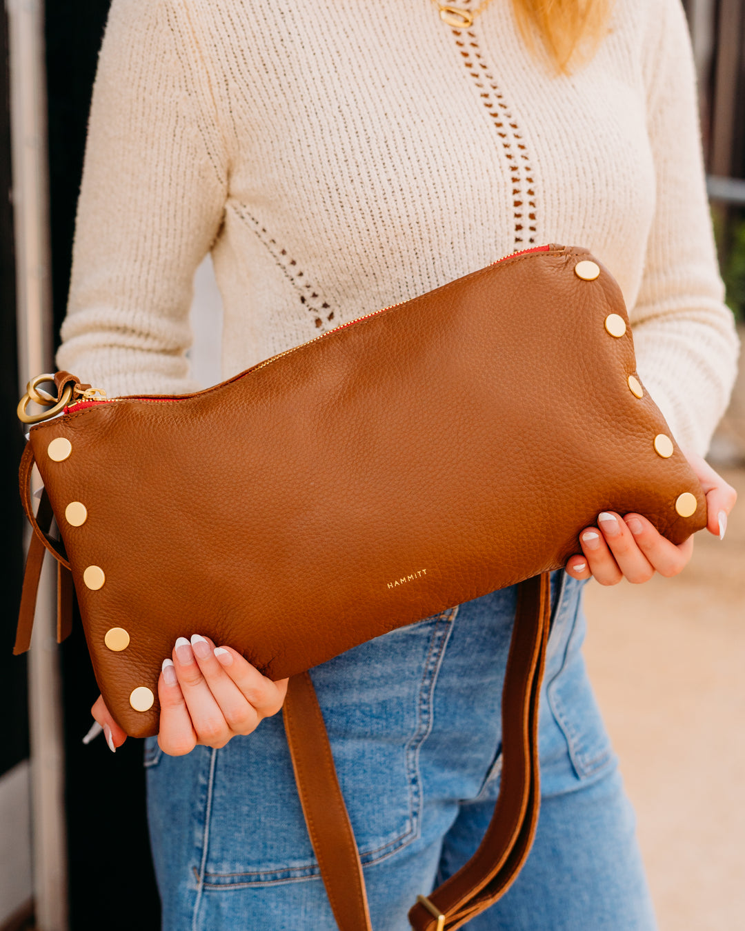 Hammitt: Kyle Handbag in Mahogany Pebble - The Vogue Boutique