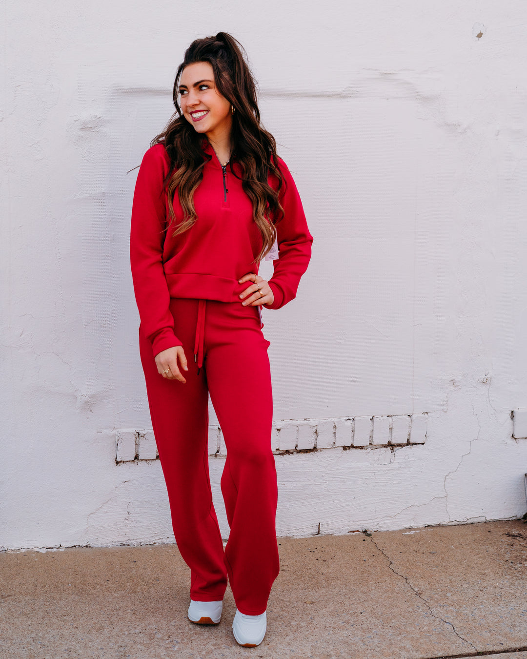 Spanx: Airessentials Half Zip in Fuchsia (50346R) - The Vogue Boutique