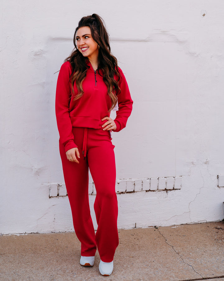 Spanx: Airessentials Half Zip in Fuchsia (50346R) - The Vogue Boutique