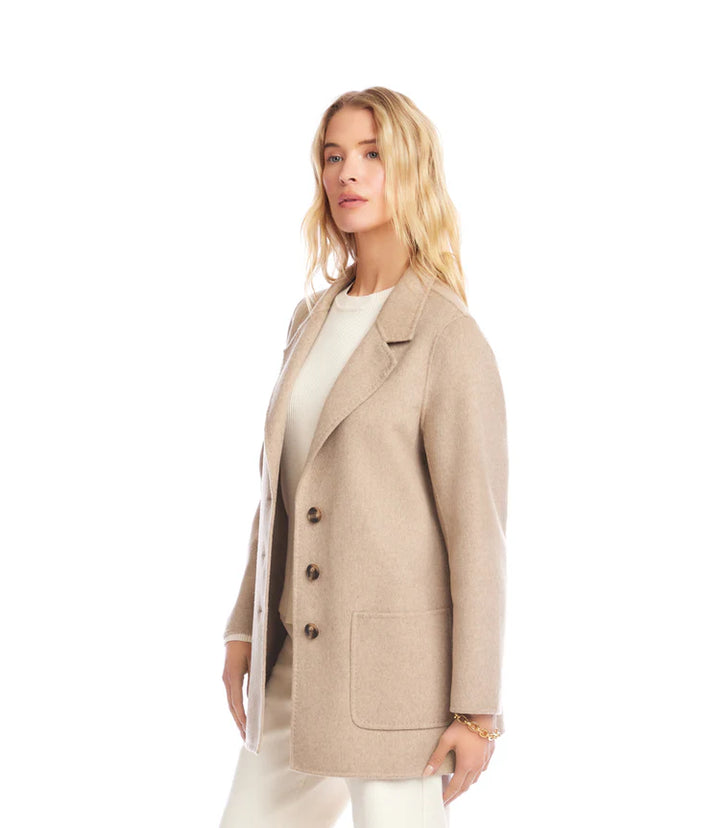Karen Kane: Oversized Brushed Blazer in Wheat 3L33700