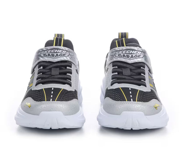 Skechers: Garage Sneaker in Silver/Black