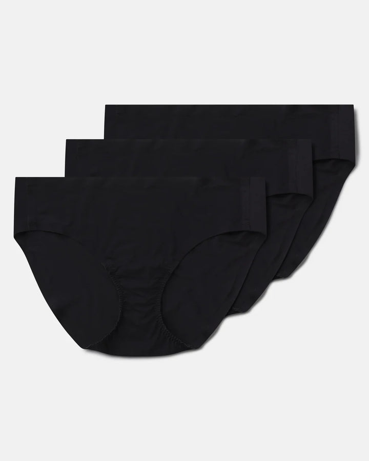 Spanx: Smooth Fit-To-You Modal Bikini 3-Pack Box in Very Black X3