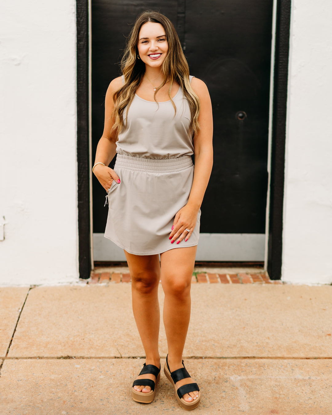 Spanx: On The Move Dress in Stone Grey 51081R