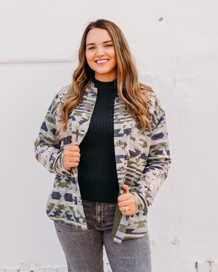 Johnny Was: Kikio Oversized Patch Pocket Jacket in Alain