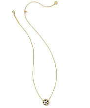 Load image into Gallery viewer, Kendra Scott: Soccer Short Pendant Necklace in Gold Ivory MOP
