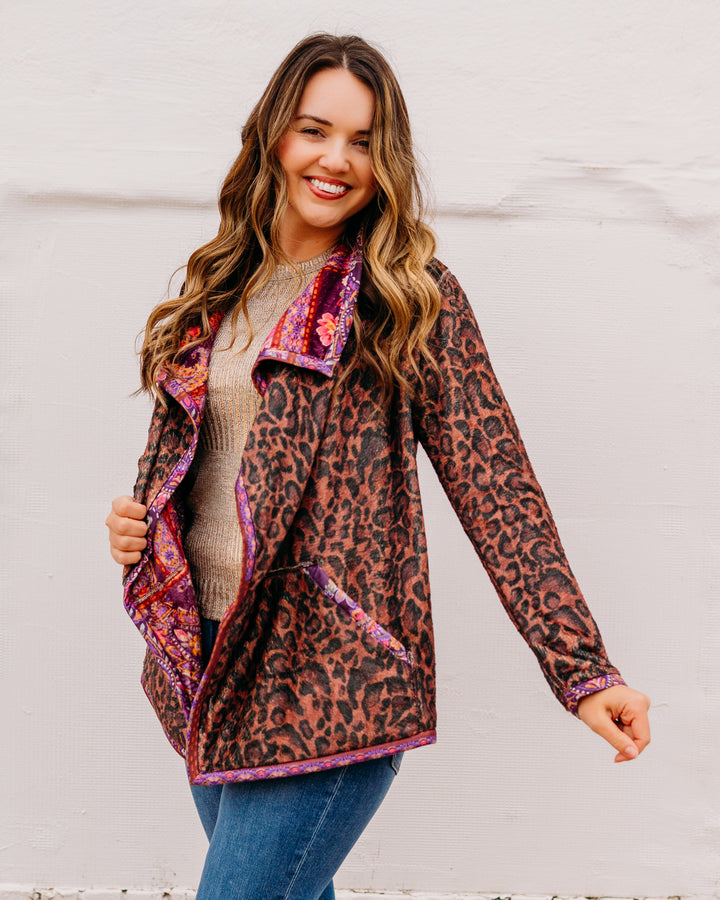 Johnny Was: Joan Wrap Binded Sherpa Jacket (Reversible) in Domi