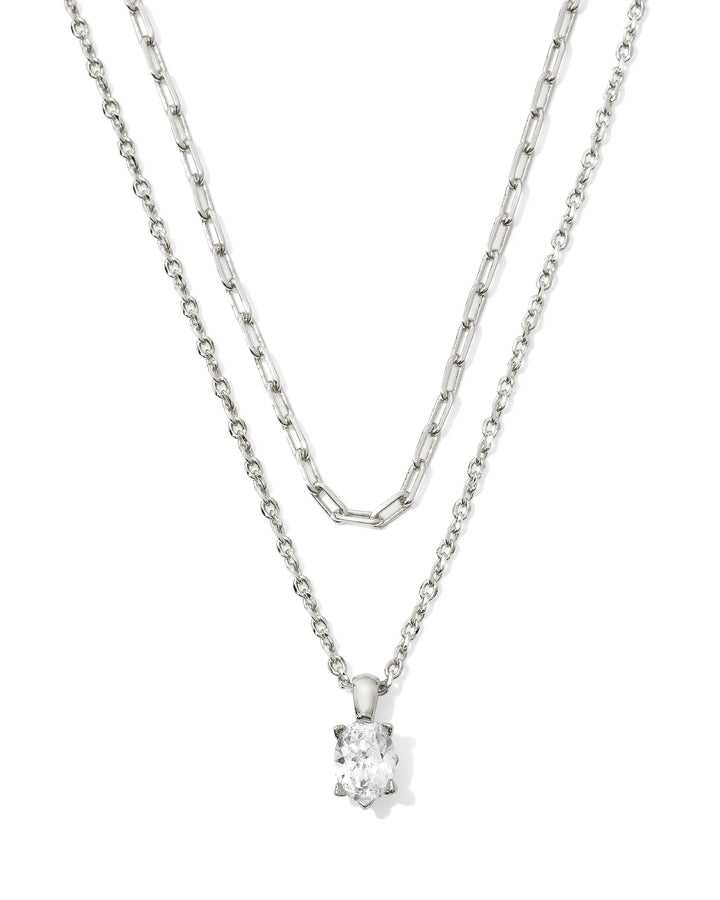 Kenra Scott: CAILIN MULTI STRAND NECKLACE IN SILVER - The Vogue Boutique