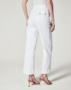 Spanx: Stretch Twill Cropped Wide Leg Pant in Bright White 20312R