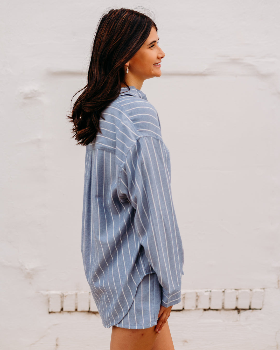 Z Supply: River Plaid Button Up in Blue Velvet