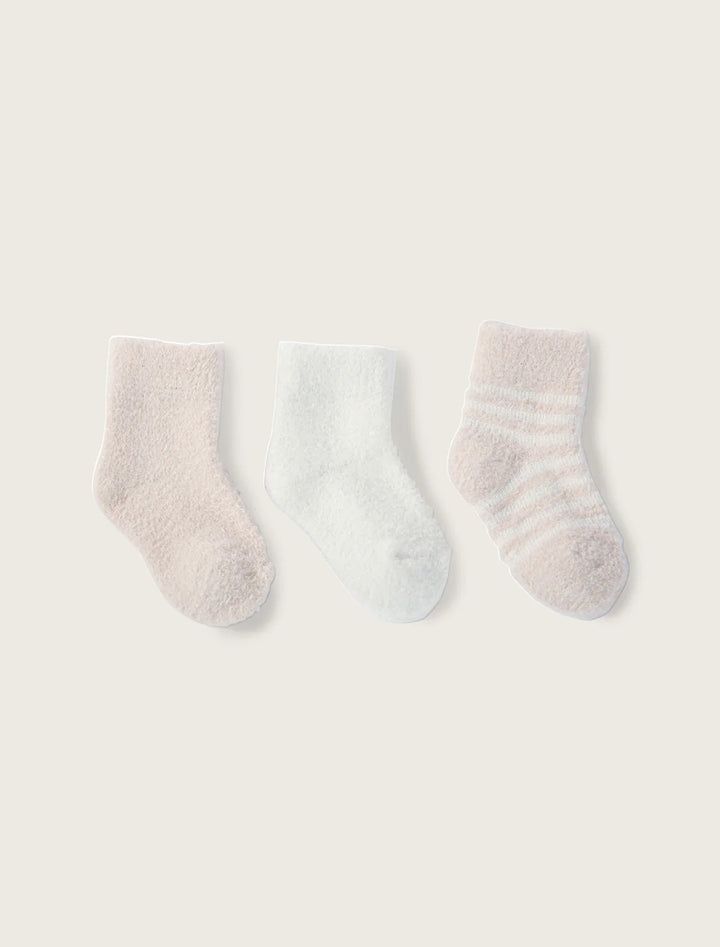 Barefoot Dreams: CCL Infant Socks 3-pack in Pink-Pearl