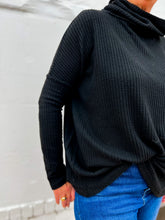 Load image into Gallery viewer, Glam: Turtleneck Knit Top in Black GT3184
