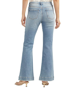 Jag: Kait Mid Rise Flare Jeans in Garden Blue