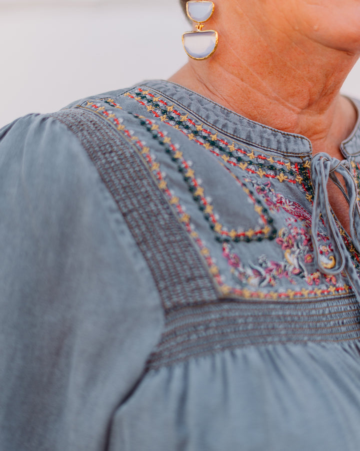 Multiples: 3/4 Raglan Sleeve Tie Top (M35607TM)