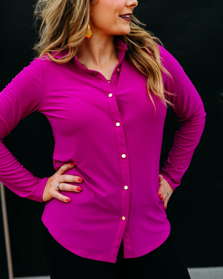 Joseph Ribkoff: Silky Knit Button-Front Straight Blouse (253941)