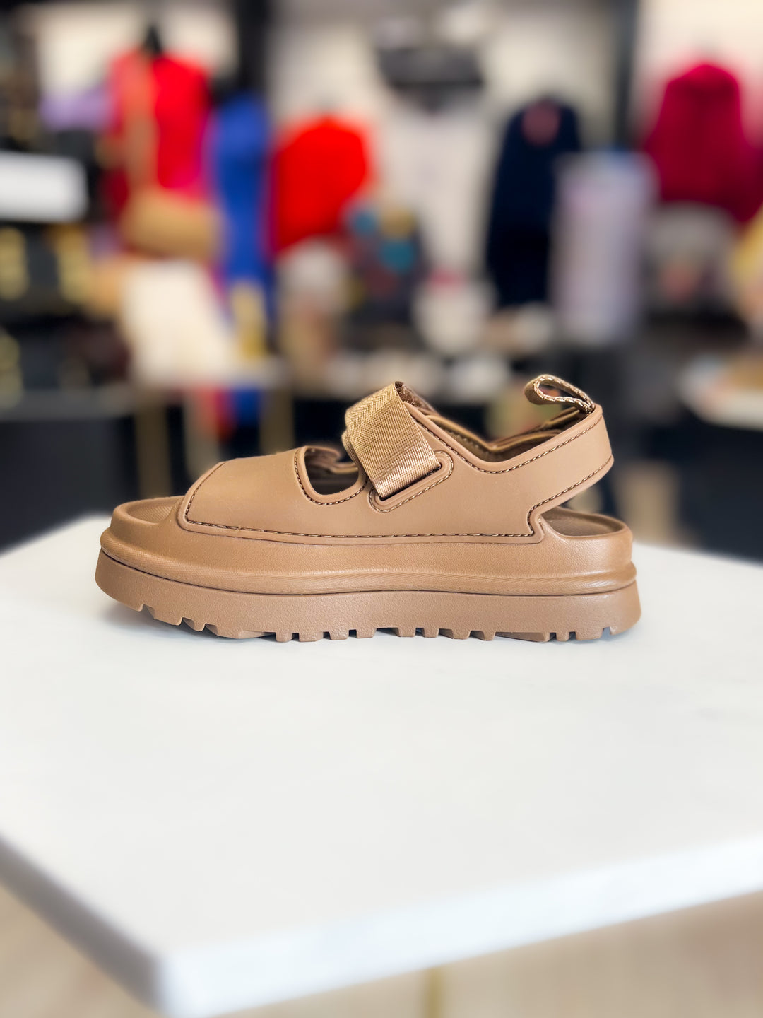 UGG: K Goldenglow Sandal in Bison Brown
