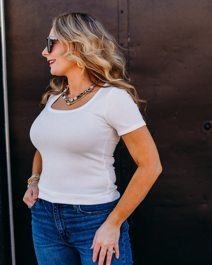 Thread & Supply: Katara Tee in White T4296MSTS