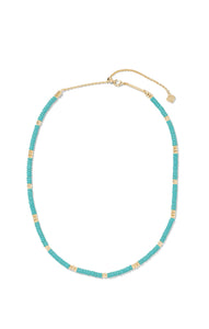 Kendra Scott: Deliah Strand Necklace in Gold Variegated Turquoise