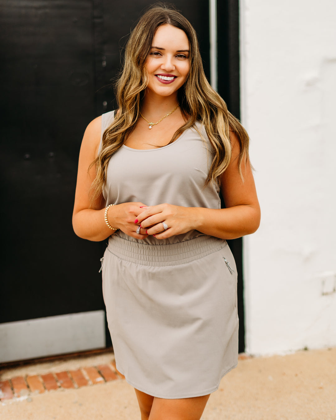 Spanx: On The Move Dress in Stone Grey 51081R