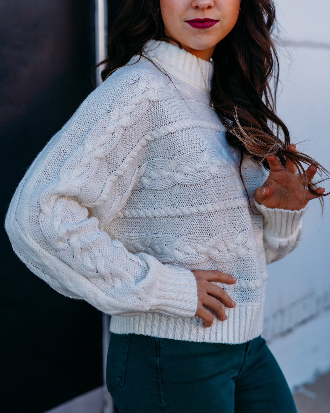 Z Supply: Arctic Cable Sweater in Warm White