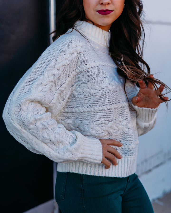 Z Supply: Arctic Cable Sweater in Warm White