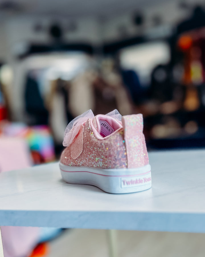 Skechers: Twinkle Toes Twi-Lites Sweetie Bow Light Pink Sneakers