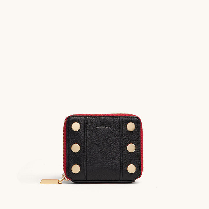 Hammitt: 5 North in Black/Brushed Gold Red Zip