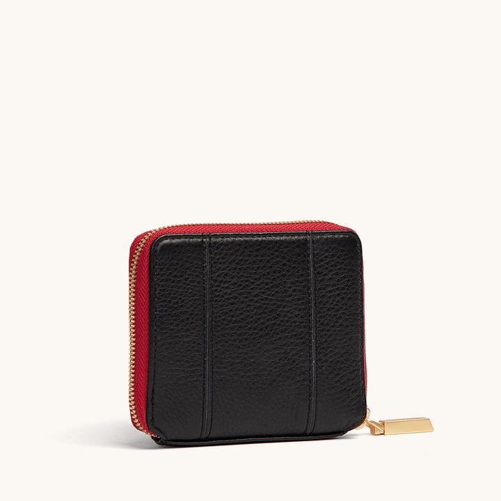 Hammitt: 5 North in Black/Brushed Gold Red Zip