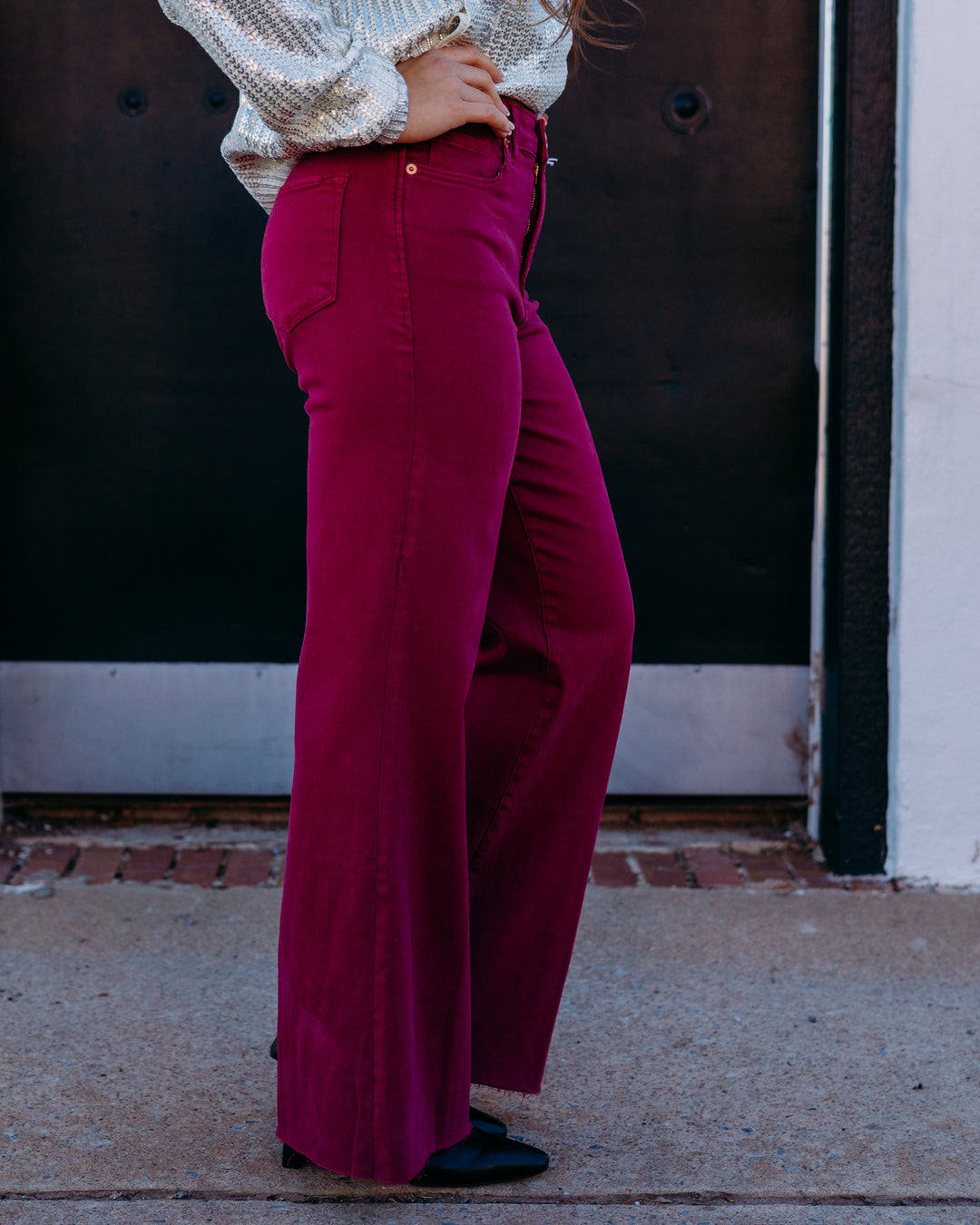 Dear John: Fiona Wide Leg Jeans in Beaujolais DPM55C336BJA