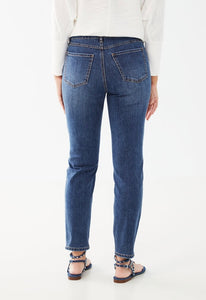 French Dressing Jeans: Olivia Pencil Ankle Jean in Med Wash Flamingo