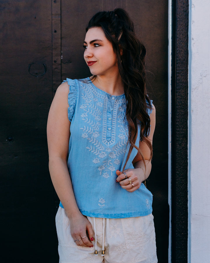 Dear John: Nicola Top in Carolina Blue