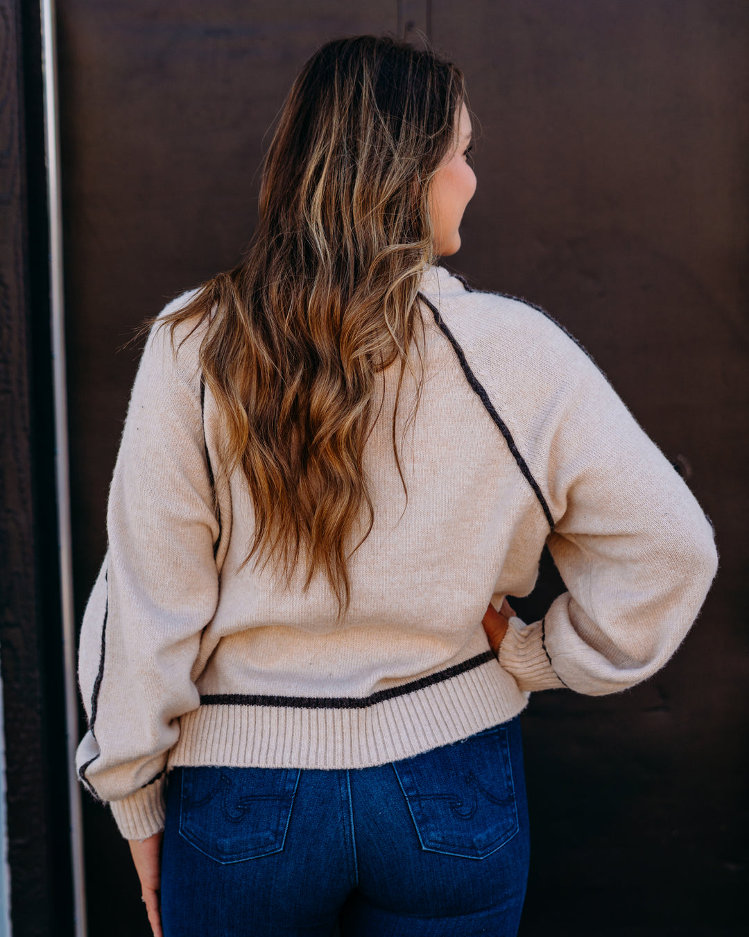 Z Supply: Alps Half Zip Sweater in Light Oatmeal Heather