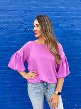 Load image into Gallery viewer, Ivy Jane: Puff Sleeve Basic in Lavender 650353
