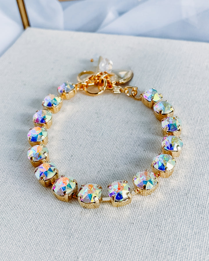 Mariana: Clear Small Stone Bracelet - B-4252-001AB-YG - The Vogue Boutique