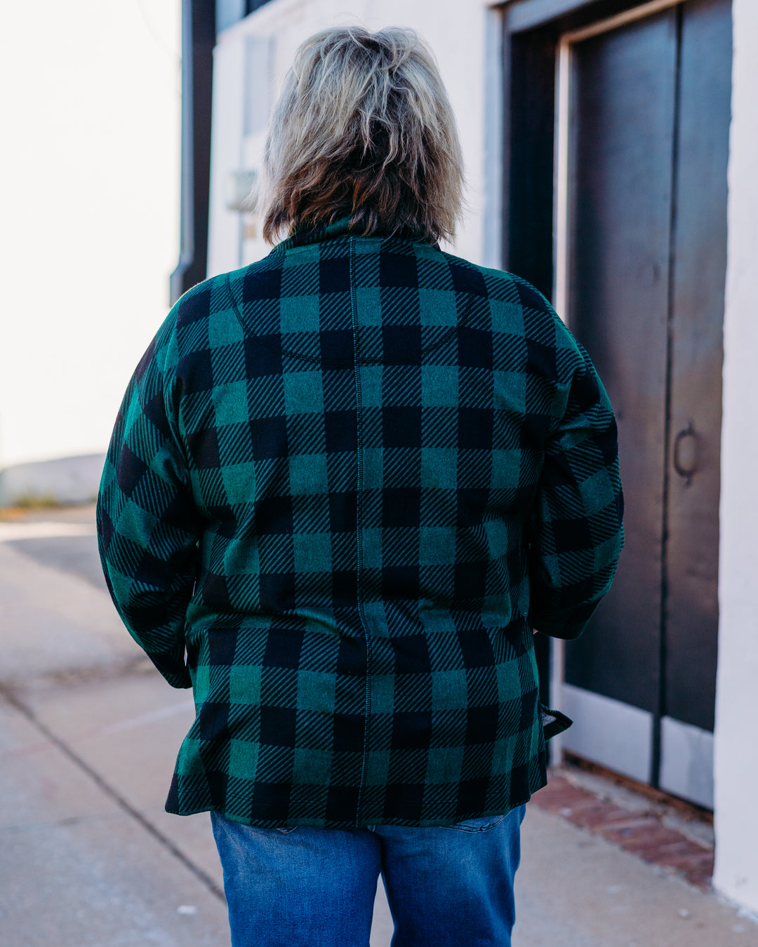 Multiples: (Merry & Bright) Cuffed Dolman Brushed Knit Top in Evergreen M45611TM