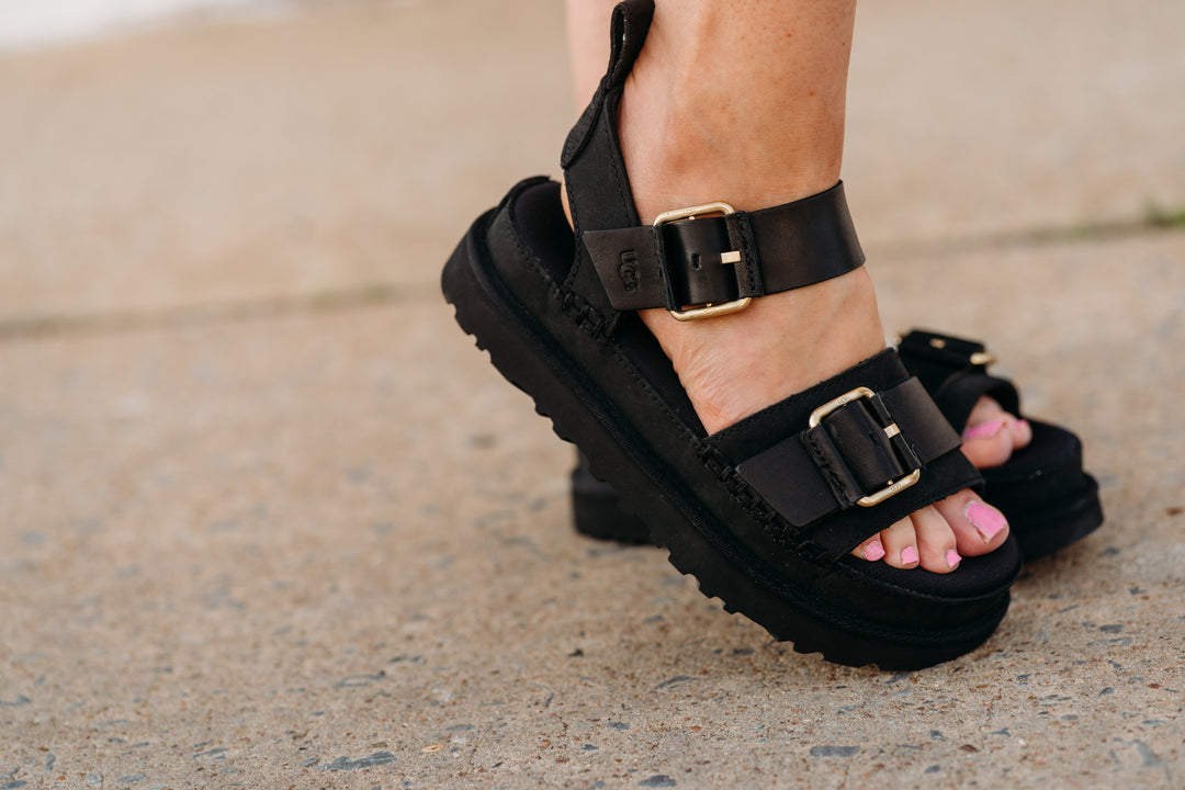 Ugg: W Goldenstar Villa Sandal in Black