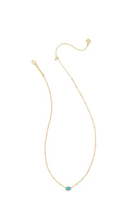 Kendra Scott: Mini Elisa Necklace in Gold Turquoise