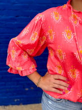 Load image into Gallery viewer, Ivy Jane: Coral/Mustard Printed Tunic 650322
