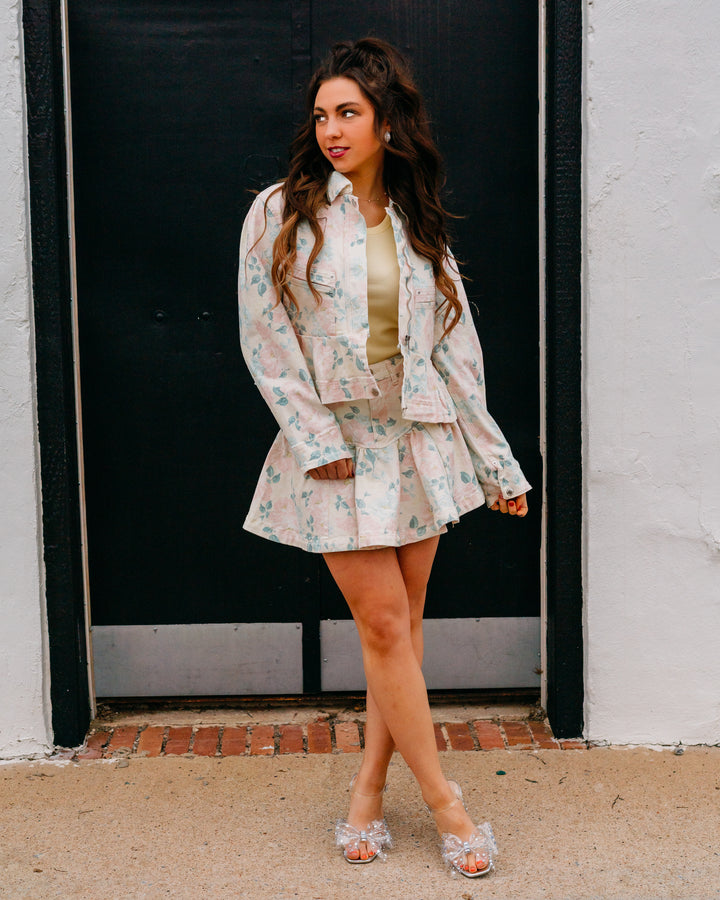 Steve Madden: Lillyanne Skirt in Peach Beige (SA17414) - The Vogue Boutique