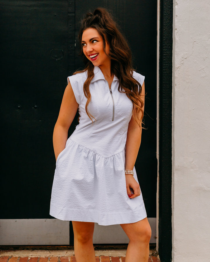 Steve Madden: Gracyn Dress in White (SA14121) - The Vogue Boutique
