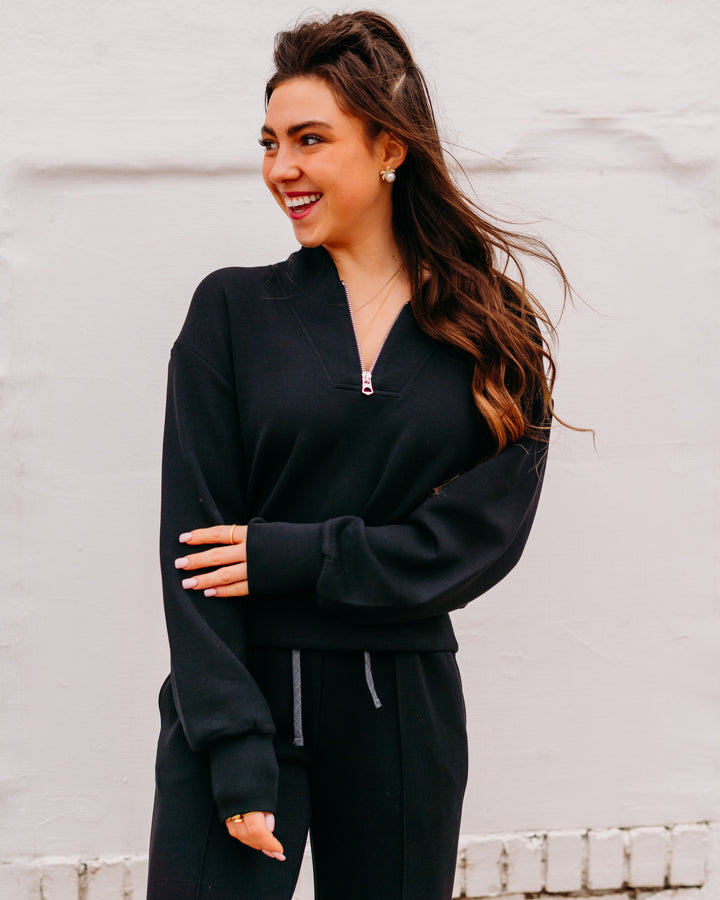 Varley: Davidson Sweat in Black (VAR01080)