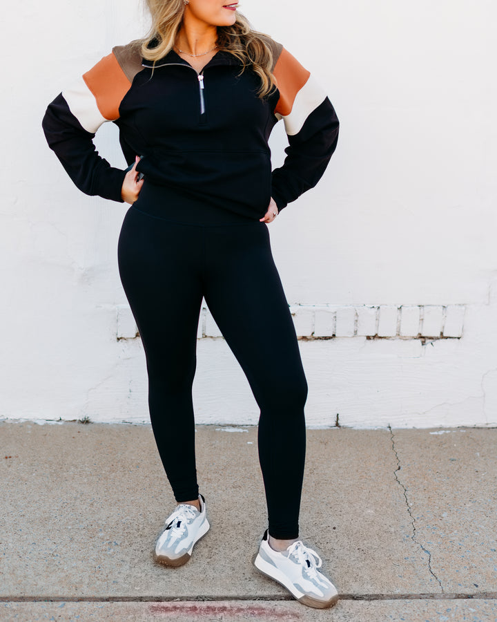 Glyder: Daily Scuba 1/4 Zip in Black, Chocolate, Cinnamon, Oatmilk Stripe