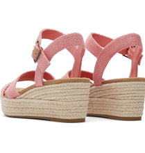 Load image into Gallery viewer, TOMS: Audrey Wedge in Shell Pink Metallic Line
