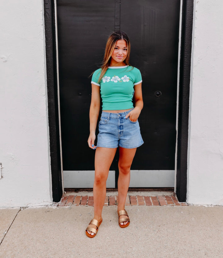 Billabong: Love And Sun Tee in Field Green (BL000860W)