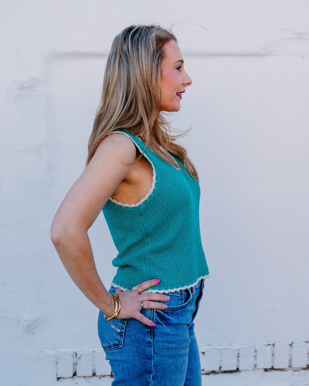 Z Supply: Yessenia Whipstitch Tank in La Palma - The Vogue Boutique
