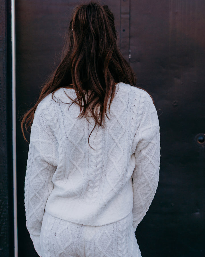 Z Supply: Elsa Cabl'e Cardigan in Vanilla Ice