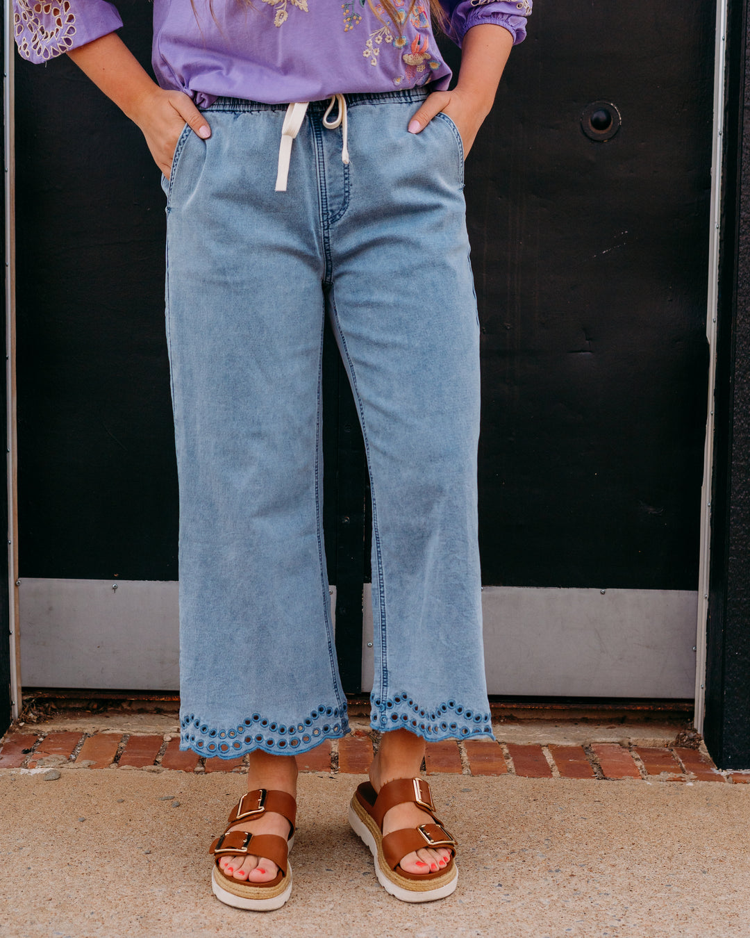 Thread & Supply: Morwenna Pants in Blue - The Vogue Boutique