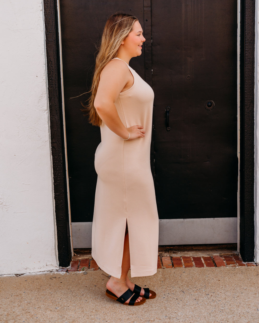 Spanx: Airessentials French Rib Maxi Tank Dress in Toasted Coconut (22244R)