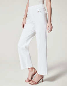 Spanx: Stretch Twill Cropped Wide Leg Pant in Bright White 20312R